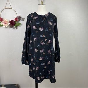 Simply Vera Wang Women Floral Lined Sleeve Smooth Shift Dress Size Large